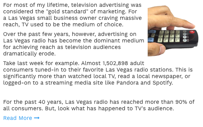 Television Advertising In Las Vegas