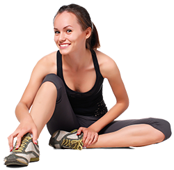 250px woman in workout clothes stretching shutterstock_55338202